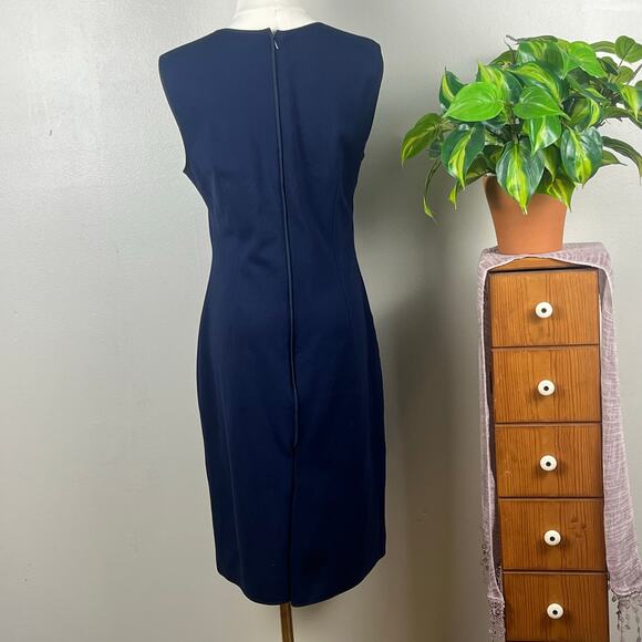 Ava & Aiden Navy Blue Sleeveless Sheath Dress Size 8 - Picture 3 of 9